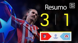 Liga Campeões: Atlético Madrid 3 - 1 Slovan Bratislava (2024-2025)