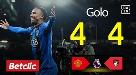 Premier League: Man Utd vs AFC Bournemouth, Golo 4-4 Kroupi (2025-2026)