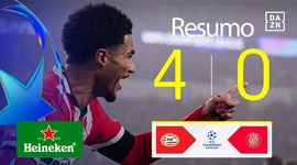 Liga Campeões: PSV 4 - 0 Girona (2024-2025)