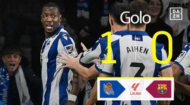 La Liga: Real Sociedad vs Barcelona, Golo 1-0 Becker (2024-2025)