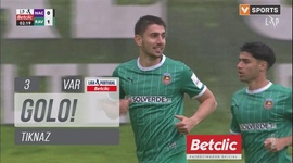 Liga Portugal Betclic: Nacional vs Rio Ave, Golo 0-1 Tıknaz (VAR) (2024-2025)