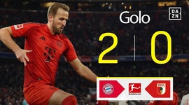 Bundesliga: Bayern München vs FC Augsburg, Golo 2-0 Harry Kane (2024-2025)