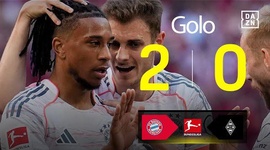 Bundesliga: Bayern München vs Mönchengladbach, Golo 2-0 Olise (2024-2025)