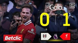 Premier League: Fulham vs Liverpool, Golo 0-1 Mac Allister (2024-2025)