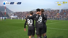 Serie A: Como vs Napoli, Golo 1-0 A. Rrahmani (p.b.) (2024-2025)