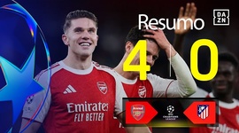 Liga Campeões: Arsenal 4 - 0 Atlético Madrid (2025-2026)