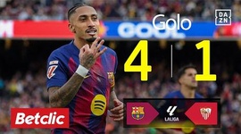 La Liga: Barcelona vs Sevilla, Golo 4-1 Raphinha (2025-2026)