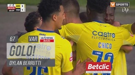 Liga Portugal Betclic: Arouca vs Farense, Golo 2-1 Dylan Berrutti (VAR) (2024-2025)