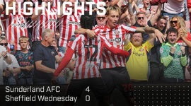 Championship: Sunderland 4 - 0 Sheffield Wed (2024-2025)