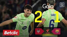 La Liga: Levante vs Barcelona, Golo 2-1 Pedri (2025-2026)