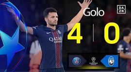Liga Campeões: PSG vs Atalanta, Golo 4-0 Gonçalo Ramos (2025-2026)