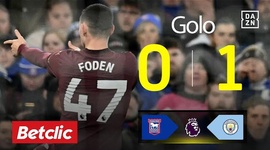 Premier League: Ipswich Town vs Man City, Golo 0-1 Foden (2024-2025)