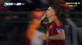 Serie A: Roma vs Milan, Golo 1-0 G. Mancini (2024-2025)