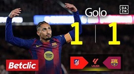 La Liga: Barcelona vs Atlético Madrid, Golo 1-1 Raphinha (2025-2026)