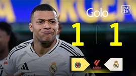 La Liga: Villarreal vs Real Madrid, Golo 1-1 Mbappé (2024-2025)