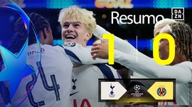 Liga Campeões: Tottenham 1 - 0 Villarreal (2025-2026)