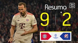 Liga Campeões: Bayern München 9 - 2 Dinamo Zagreb (2024-2025)