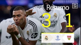 Liga Campeões: Real Madrid 3 - 1 Estugarda (2024-2025)