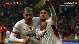 Super Ligi: Kayserispor vs Galatasaray, Golo 1-3 Y. Akgün (2024-2025)