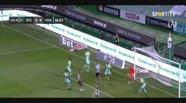 Liga NOS: Sporting (1-0) Marítimo, Golo Pedro Gonçalves, 7m (2020-2021)