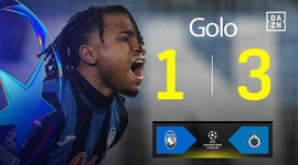 Liga Campeões: Atalanta vs Club Brugge, Golo 1-3 Lookman (2024-2025)