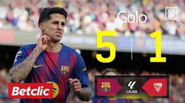 La Liga: Barcelona vs Sevilla, Golo 5-1 João Cancelo (2025-2026)