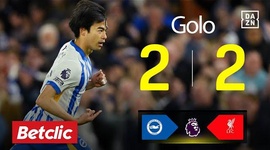 Premier League: Brighton vs Liverpool, Golo 2-2 Mitoma (2024-2025)