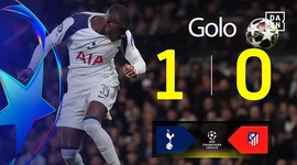 Liga Campeões: Tottenham vs Atlético Madrid, Golo 1-0 Kolo Muani (2025-2026)