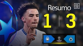 Liga Campeões: Atalanta 1 - 3 Club Brugge (2024-2025)