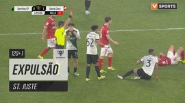 Taça de Portugal Generali Tranquilidade: Sporting vs Santa Clara, Expulsão St. Juste, 121' (2024-2025)