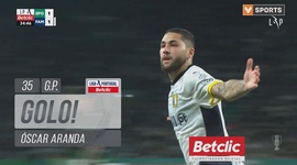 Liga Portugal Betclic: Sporting vs Famalicão, Golo 1-1 Óscar Aranda (g.p.) (2024-2025)