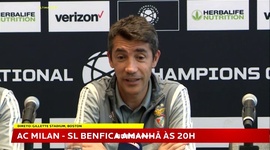 Bruno Lage fez a antevisão ao jogo do Benfica frente ao AC Milan
