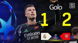 Liga Campeões: Real Madrid vs Arsenal, Golo 1-2 Martinelli (2024-2025)