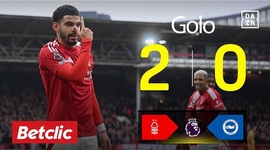Premier League: Nottingham Forest vs Brighton, Golo 2-0 Gibbs-White (2024-2025)