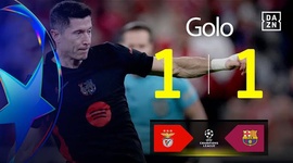 Liga Campeões: Benfica vs Barcelona, Golo 1-1 Lewandowski (2024-2025)