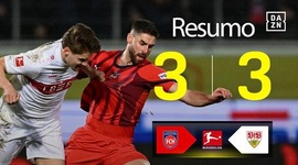 Bundesliga: Heidenheim 3 - 3 Estugarda (2025-2026)