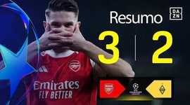 Liga Campeões: Arsenal 3 - 2 FK Kairat (2025-2026)