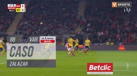 Liga Portugal Betclic: Sp. Braga vs Estoril, Caso Zalazar (VAR), 88' (2024-2025)