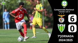 Juniores A S19 I Divisão: Benfica 6 - 0 Tondela (2024-2025)