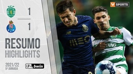 Liga Portugal Bwin: Sporting 1 - 1 FC Porto (2021-2022)