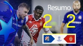Liga Campeões: Dinamo Zagreb 2 - 2 Monaco (2024-2025)