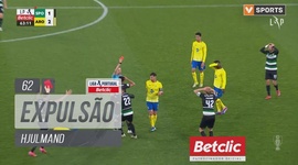 Liga Portugal Betclic: Sporting vs Arouca, Expulsão Hjulmand, 62' (2024-2025)