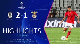 Liga Campeões: PAOK 2 - 1 Benfica (2020-2021)