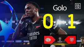 Liga Campeões: PSV vs Arsenal, Golo 0-1 Timber (2024-2025)