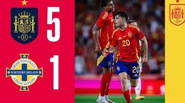 Amigáveis de seleções: Espanha 5 - 1 Irlanda do Norte (2024)