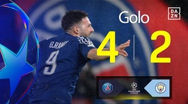 Liga Campeões: PSG vs Man City, Golo 4-2 Gonçalo Ramos (2024-2025)