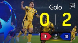 Liga Campeões: Feyenoord vs Inter, Golo 0-2 Lautaro (2024-2025)