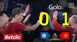 Premier League: Leicester vs Man Utd, Golo 0-1 Højlund (2024-2025)