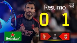 Liga Campeões: Monaco 0 - 1 Benfica (2024-2025)