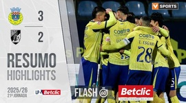 Liga Portugal Betclic: Arouca 3 - 2 V. Guimarães (2025-2026)